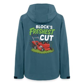 Blocks Freshest Cut - Women’s Recycled Softshell Jacket by Stanley/Stella - stargazer - Back - AI Model Female 172 light (172cm)