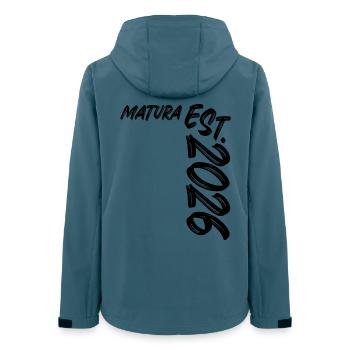 Matura Est. 2026 - Frauen Recycelte Softshelljacke von Stanley/Stella - Dunkles Petrol - Hinten - AI Model Female 172 light (172cm)