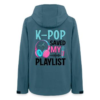 Le K-Pop a sauvé ma playlist - Veste softshell femme recyclée Stanley/Stella - bleu pétrole foncé - Dos - AI Model Female 172 light (172cm)