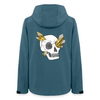 Kristallschädel - Mensch (von Leni Riosa) - Frauen Recycelte Softshelljacke von Stanley/Stella - Dunkles Petrol - Hinten - AI Model Female 172 light (172cm)