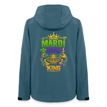 Mardi Gras King Mask Splendor - Women’s Recycled Softshell Jacket by Stanley/Stella - stargazer - Back - AI Model Female 172 light (172cm)