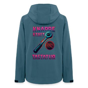 Ratchet instead of keyboard, screwdriver saying - Women’s Recycled Softshell Jacket by Stanley/Stella - stargazer - Back - AI Model Female 172 light (172cm)