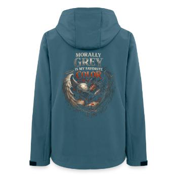 Romance sombre Le gris moralement est ma couleur préférée - Veste softshell femme recyclée Stanley/Stella - bleu pétrole foncé - Dos - AI Model Female 172 light (172cm)
