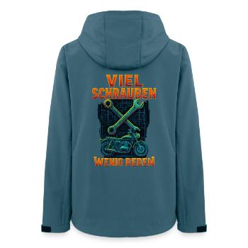 A lot of screwing, little talking motorcycle - Women’s Recycled Softshell Jacket by Stanley/Stella - stargazer - Back - AI Model Female 172 light (172cm)