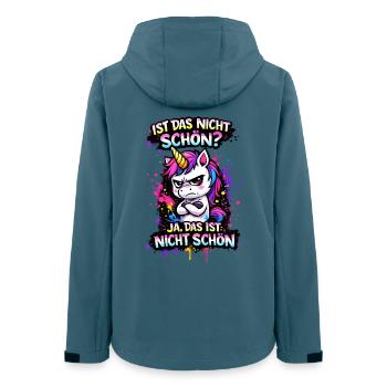 N’est-ce pas agréable ? Diction de la licorne - Veste softshell femme recyclée Stanley/Stella - bleu pétrole foncé - Dos - AI Model Female 172 light (172cm)