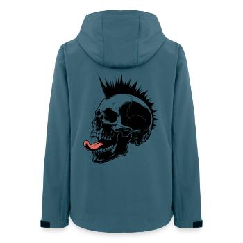 Skull Mohawk Punk Rocker Totenkopf - Frauen Recycelte Softshelljacke von Stanley/Stella - Dunkles Petrol - Hinten - AI Model Female 172 light (172cm)