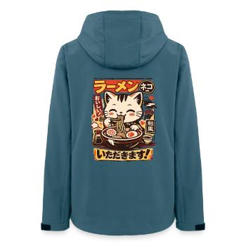 Kawaii Cat | Ramen | Noodle soup | Fast Food - Women’s Recycled Softshell Jacket by Stanley/Stella - stargazer - Back - AI Model Female 172 light (172cm)