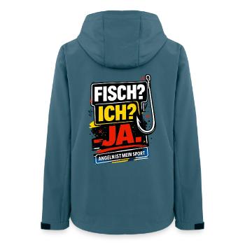 Fisch? Ich? Ja. Angeln ist mein Sport - Veste softshell femme recyclée Stanley/Stella - bleu pétrole foncé - Dos - AI Model Female 172 light (172cm)
