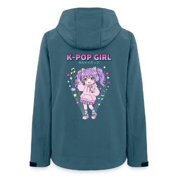 K-POP GIRL Anime Korean Music Cute Kpop Fans - Women’s Recycled Softshell Jacket by Stanley/Stella - stargazer - Back - AI Model Female 172 light (172cm)