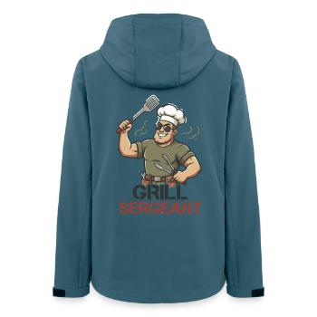 Grill Sergeant Funny BBQ Grill Chef - Women’s Recycled Softshell Jacket by Stanley/Stella - stargazer - Back - AI Model Female 172 light (172cm)