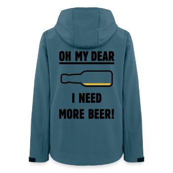 Oh ma chère – j’ai besoin de plus de bière ! (Bière / Mauvais 2C) - Veste softshell femme recyclée Stanley/Stella - bleu pétrole foncé - Dos - AI Model Female 172 light (172cm)