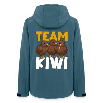 Team Kiwi Vogel Kiwi Tier Süßer Kiwi Neuseeländer - Frauen Recycelte Softshelljacke von Stanley/Stella - Dunkles Petrol - Hinten - AI Model Female 172 light (172cm)
