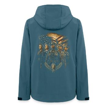 Jour des anciens combattants pour les démocrates - Veste softshell femme recyclée Stanley/Stella - bleu pétrole foncé - Dos - AI Model Female 172 light (172cm)