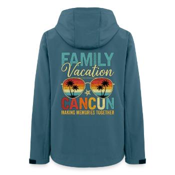 Vacances en famille Cancún - Veste softshell femme recyclée Stanley/Stella - bleu pétrole foncé - Dos - AI Model Female 172 light (172cm)