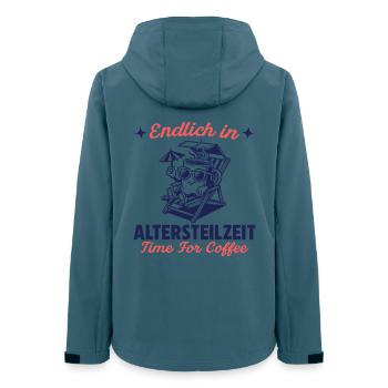 Finally time for coffee in partial retirement - Women’s Recycled Softshell Jacket by Stanley/Stella - stargazer - Back - AI Model Female 172 light (172cm)