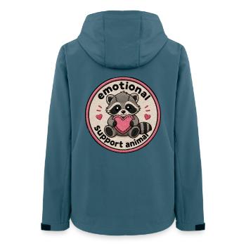 Kuscheltier-Waschbär Herzmotiv - Frauen Recycelte Softshelljacke von Stanley/Stella - Dunkles Petrol - Hinten - AI Model Female 172 light (172cm)