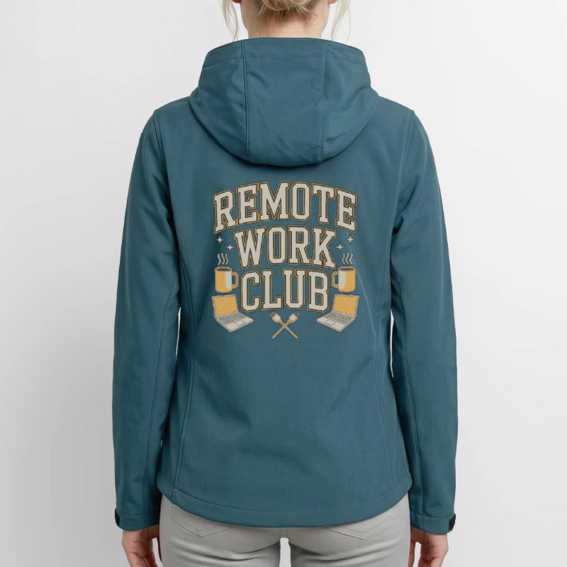 Remote Work Club Web Developer Remote Developer Frauen Recycelte Softshelljacke von Stanley/Stella