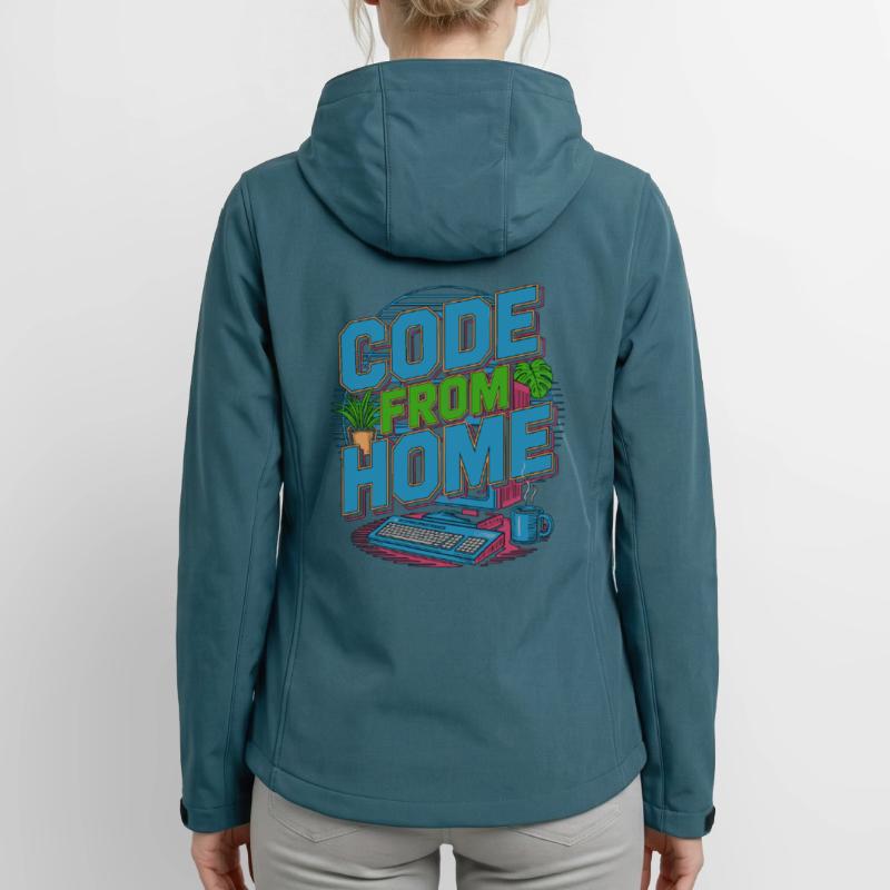 Remote Developer Code From Home Software Developer Frauen Recycelte Softshelljacke von Stanley/Stella