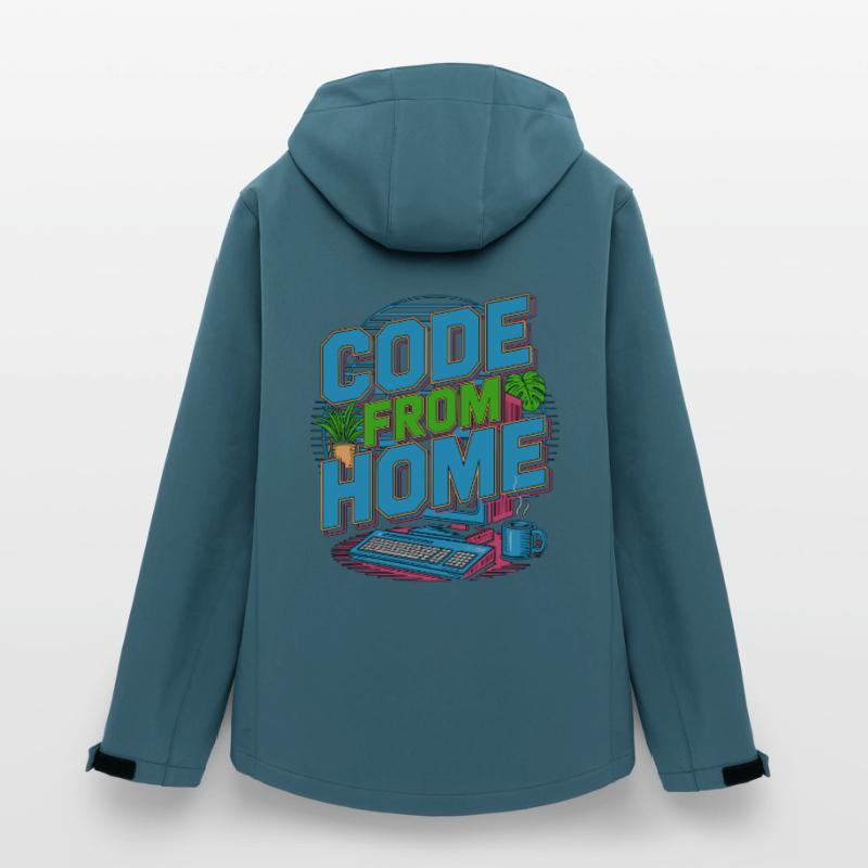 Remote Developer Code From Home Software Developer Frauen Recycelte Softshelljacke von Stanley/Stella