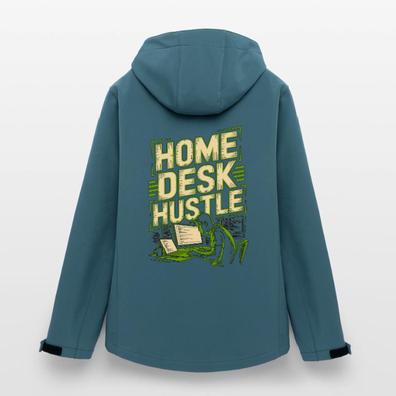 Remote Developer Home Desk Hustle Remote Coder Frauen Recycelte Softshelljacke von Stanley/Stella