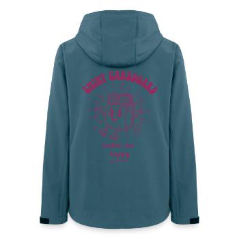 Glänzender Karton macht mich glücklich Sammelkartenordner - Frauen Recycelte Softshelljacke von Stanley/Stella - Dunkles Petrol - Hinten - AI Model Female 172 light (172cm)
