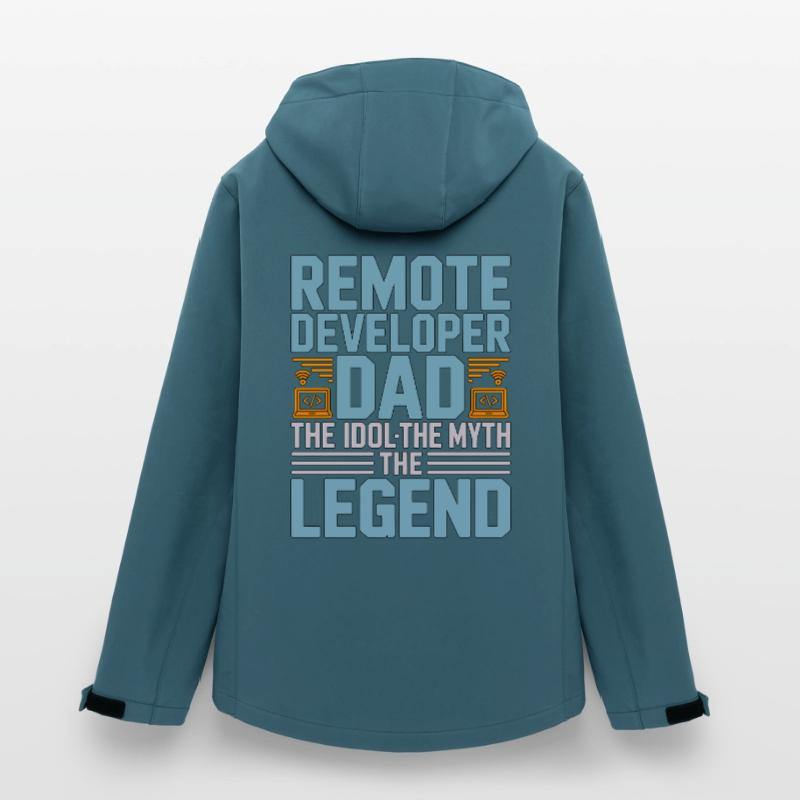 Remote Developer Dad The Idol The Web Developer Women’s Recycled Softshell Jacket by Stanley/Stella