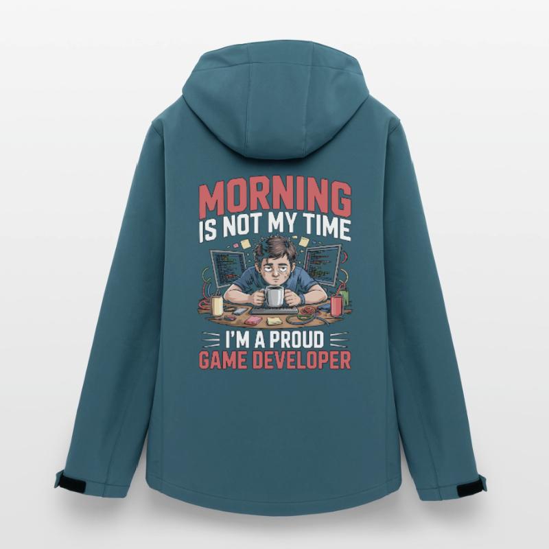 Game Developer Morning n’est pas mon temps Coder de jeux Veste softshell femme recyclée Stanley/Stella