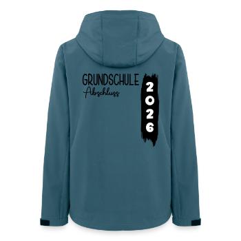 Grundschule Abschluss 2026 - Frauen Recycelte Softshelljacke von Stanley/Stella - Dunkles Petrol - Hinten - AI Model Female 172 light (172cm)