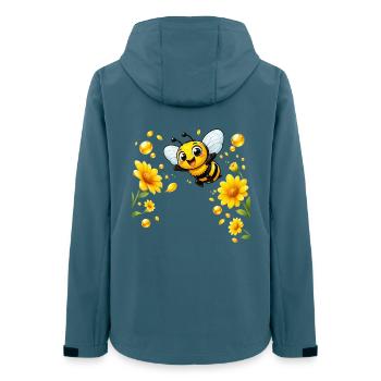 bee honey beekeeper honeycomb flowers meadow insect - Women’s Recycled Softshell Jacket by Stanley/Stella - stargazer - Back - AI Model Female 172 light (172cm)