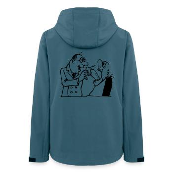 Dentiste - Veste softshell femme recyclée Stanley/Stella - bleu pétrole foncé - Dos - AI Model Female 172 light (172cm)