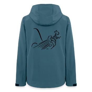 Guitariste guitariste guitariste musicien instrument de groupe # - Veste softshell femme recyclée Stanley/Stella - bleu pétrole foncé - Dos - AI Model Female 172 light (172cm)