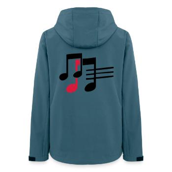 musik - Frauen Recycelte Softshelljacke von Stanley/Stella - Dunkles Petrol - Hinten - AI Model Female 172 light (172cm)