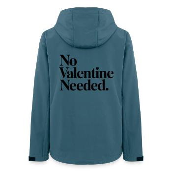 No Valentine Needed Shirt – lustige Anti-Valentinstags-Shirts - Frauen Recycelte Softshelljacke von Stanley/Stella - Dunkles Petrol - Hinten - AI Model Female 172 light (172cm)