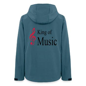 musik - Frauen Recycelte Softshelljacke von Stanley/Stella - Dunkles Petrol - Hinten - AI Model Female 172 light (172cm)