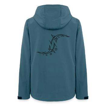 Tribal avec des étoiles - Veste softshell femme recyclée Stanley/Stella - bleu pétrole foncé - Dos - AI Model Female 172 light (172cm)