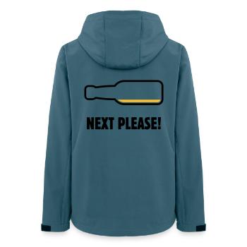 Next Please! (Bier / Bierchen / POS 2C) - Frauen Recycelte Softshelljacke von Stanley/Stella - Dunkles Petrol - Hinten - AI Model Female 172 light (172cm)