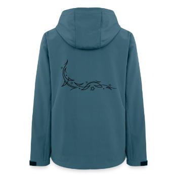 Tribal avec des étoiles - Veste softshell femme recyclée Stanley/Stella - bleu pétrole foncé - Dos - AI Model Female 172 light (172cm)