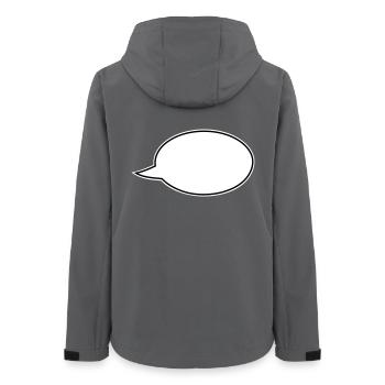 Speech bubble comic right - Women’s Recycled Softshell Jacket by Stanley/Stella - anthracite - Back - AI Model Female 172 light (172cm)