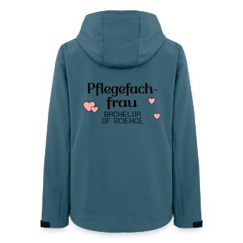 Licence en soins infirmiers - Diplôme en soins infirmiers - Veste softshell femme recyclée Stanley/Stella - bleu pétrole foncé - Dos - AI Model Female 172 light (172cm)