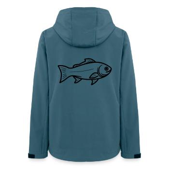 Fish Sketch - Women’s Recycled Softshell Jacket by Stanley/Stella - stargazer - Back - AI Model Female 172 light (172cm)