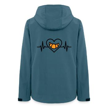Croissant Coeur Petit Déjeuner Boulangerie - Veste softshell femme recyclée Stanley/Stella - bleu pétrole foncé - Dos - AI Model Female 172 light (172cm)