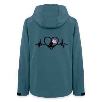 Yoga Heart Woman Silhouette Lotus Wellness - Women’s Recycled Softshell Jacket by Stanley/Stella - stargazer - Back - AI Model Female 172 light (172cm)