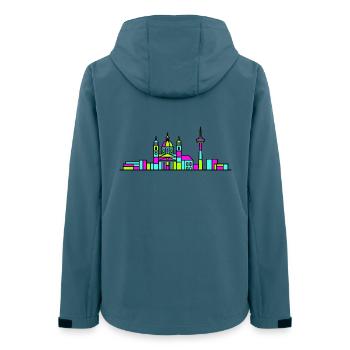 St Polten City Skyline Rathaus Linienkunst - Frauen Recycelte Softshelljacke von Stanley/Stella - Dunkles Petrol - Hinten - AI Model Female 172 light (172cm)