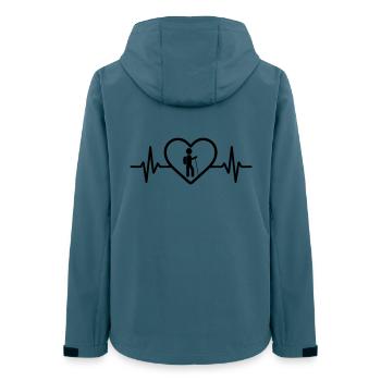 Hiking Mountains Heart - Women’s Recycled Softshell Jacket by Stanley/Stella - stargazer - Back - AI Model Female 172 light (172cm)