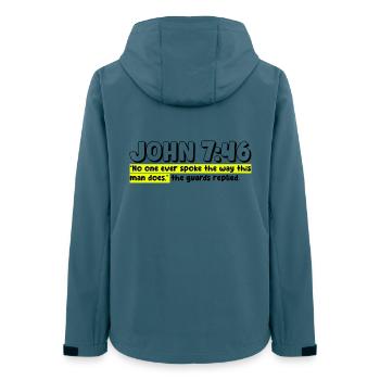 John 7:46 | Bible Quote - Women’s Recycled Softshell Jacket by Stanley/Stella - stargazer - Back - AI Model Female 172 light (172cm)