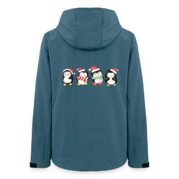 Lustige Pinguin Weihnachten - Frauen Recycelte Softshelljacke von Stanley/Stella - Dunkles Petrol - Hinten - AI Model Female 172 light (172cm)