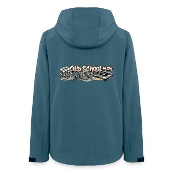 Old School Flow Retro Hip-Hop Motif - Women’s Recycled Softshell Jacket by Stanley/Stella - stargazer - Back - AI Model Female 172 light (172cm)