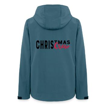 Weihnachten - Frauen Recycelte Softshelljacke von Stanley/Stella - Dunkles Petrol - Hinten - AI Model Female 172 light (172cm)