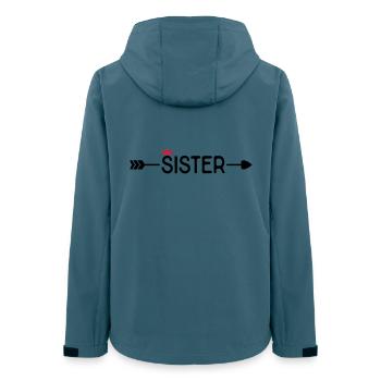 Schwester - Frauen Recycelte Softshelljacke von Stanley/Stella - Dunkles Petrol - Hinten - AI Model Female 172 light (172cm)