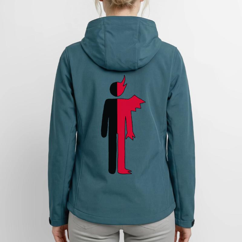 Mann oder Dämon Piktogramm Frauen Recycelte Softshelljacke von Stanley/Stella